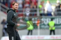 1. Bundesliga - Fußball - FC Ingolstadt 04 - VfL Wolfsburg -  Cheftrainer Ralph Hasenhüttl (FCI) freut sich über 1 Punkt Unentschieden 0:0