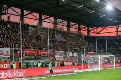1. Bundesliga - Fußball - FC Ingolstadt 04 - TSG Hoffenheim - Sonnenuntergang im Audi Sportpark Fans Jubel Fahnen