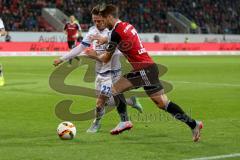 1. BL - Saison 2015/2016 - FC Ingolstadt 04 - Hamburger SV - Mathew Leckie (#7 FC Ingolstadt 04) - Müller Nicolai (#27 Hamburger SV) - Foto: Jürgen Meyer