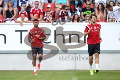 1. Bundesliga - Fußball - FC Ingolstadt 04 - Saisoneröffnung - Auftakttraining - Elias Kachunga (25, FCI) und Romain Brégerie (18, FCI) Neuzugang