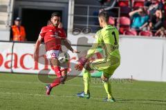 1. BL - Saison 2016/2017 - FSV Mainz 05 - FC Ingolstadt 04 - Yunus Malli (#10 Mainz) mit einer Torchance - Ørjan Nyland (#26 FCI) - Foto: Meyer Jürgen