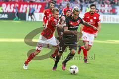 1. BL - Saison 2016/2017 - FSV Mainz 05 - FC Ingolstadt 04 - Lezano Farina,Dario (#37 FCI) - Daniel Brosinski (#18 Mainz) - Suat Serdar (#45 Mainz) - Foto: Meyer Jürgen