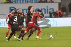 1. Bundesliga - Fußball - Bayer Leverkusen - FC Ingolstadt 04 - Anthony Jung (3, FCI) Tin Jedvaj (16 Leverkusen ) Angriff