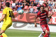 2. BL - Saison 2017/2018 - FC Ingolstadt 04 - VFB Eichstätt - Freundschaftsspiel - Stefan Kutschke (#20 FCI) - Thomas Bauer Torwart Eichstätt - Foto: Meyer Jürgen