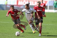 2. BL - Saison 2018/2019 - FC Ingolstadt 04 - SC Paderborn 07 - Robin Krausse (#23 FCI) - Thomas Pledl (#30 FCI) - Tobias Schwede (#19 Paderborn) - Foto: Meyer Jürgen