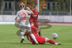 2. Frauen-Bundesliga Süd - Saison 2020/2021 - FC Ingolstadt 04 - FC Bayern München II - Ramona Meier FCI - Michelle Weiss #12 München -  Foto: Meyer Jürgen