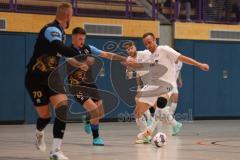 Futsal - Saison 2024/25- MTV Ingolstadt - 1860 München - Mykola Bilotserkivets weiss MTV - Anes Mecikukic schwarz München - Foto: Meyer Jürgen