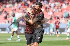 3. Liga; FC Ingolstadt 04 - VfB Lübeck; Tor Jubel Treffer Sebastian Grönning (11, FCI) Lukas Fröde (34, FCI)