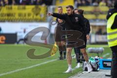 3. Liga; Alemannia Aachen - FC Ingolstadt 04; an der Seitenlinie, Spielerbank Co-Trainer Fabian Reichler (FCI)