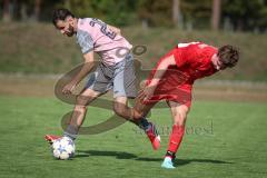Kreisliga - Saison 2026/27 - SV Zuchering - VFB Eichstätt II - Reybek Khashumov rosa Eichstätt II  - Vincent Halbritter rot Zuchering - Foto: Meyer Jürgen