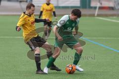 AUDI Amateuercup - Saison 2024/25 - TSV Lichtenau - FC Geisenfeld - Stefan Schmailzl grün Geisenfeld - Moritz Heilek gelb Lichtenau - Foto: Meyer Jürgen