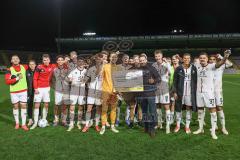 Toto-Pokal 2024; TürkGücü München - FC Ingolstadt 04; Sieg 0:3 und Einzug ins Halbfinale, Scheckübergabe, Jubel Freude