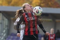 2. Bundesliga Frauen - Saison 2025/26 - FC Ingolstadt 04 Frauen - Eintracht Frankfurt II - Stefanie Reischmann (Nr.24 - FC Ingolstadt Frauen I) - Zimmermann Tessa weiss Frankfurt - Foto: Meyer Jürgen