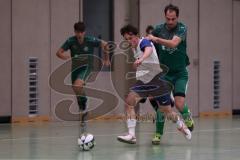 Hallenturnier Ingolstadt Nord - Saison 2024/25 - FC Geisenfeld - TSV Etting - Christian Feil grün Geisenfeld - Jonas Knon weisss Etting - Foto: Meyer Jürgen