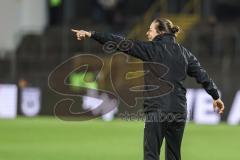 3. Liga; SSV Ulm - FC Ingolstadt 04; Cheftrainerin Sabrina Wittmann (FCI) freut sich über das Tor