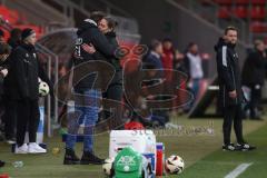 3. Liga - Saison 2024/25 - FC Ingolstadt 04 - SpVgg Unterhaching - Das Spiel ist aus - Cheftrainerin Sabrina Wittmann (FCI) - Sportdirektor Ivica Grlic (FCI) - Foto: Meyer Jürgen