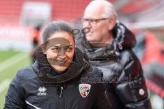 3. Liga; FC Ingolstadt 04 - Erzgebirge Aue; Cheftrainerin Sabrina Wittmann (FCI) Vorsitzender des Vorstandes Peter Jackwerth (FCI)