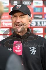 3. Liga; FC Ingolstadt 04 - Rot-Weiss Essen; vor dem Spiel CheftrainerAchim Beierlorzer (FCI) Interview