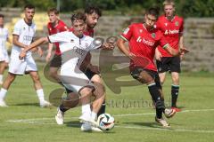 A-Junioren - DFB Pokal  - Saison 2024/25 - A-Junioren - FC Ingolstadt 04 - Hannover 96 - Michelbach Kilian weiss CI - Moser Ammon rot Hannover - Foto: Meyer Jürgen