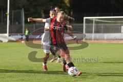2. Bundesliga Frauen - Saison 2025/26 - FC Ingolstadt 04 Frauen - Eintracht Frankfurt II - Limani Valentina weiss Frankfurt - Jenny Beyer (Nr.8 - FC Ingolstadt Frauen I) - Foto: Meyer Jürgen
