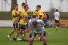 Kreisliga - Saison 2024/25- TSV Lichtenau - FC Mindelstetten -  Der 3:0 Führungstreffer durch - Mentor Haliti gelb Lichtenau - jubel - Foto: Meyer Jürgen