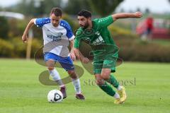 Bezirksliga - Saison 2023/2024 - TSV Gaimersheim - TSV Rohrbach  - Hakan Düzgün (Nr.25 - Gaimersheim) grün - Maximilian Amper weiss Rohrbach - Foto: Meyer Jürgen