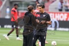 3. Liga; FC Ingolstadt 04 - SV Waldhof Mannheim; vor dem Spiel Cheftrainerin Sabrina Wittmann (FCI) mit Co-Trainer Ilia Gurev (FCI)