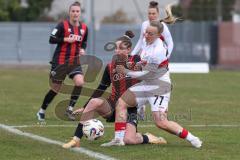 2. Bundesliga Frauen - Saison 2025/26 - FC Ingolstadt 04 Frauen - VFB Stuttgart  - Emma Kusch (Nr.9 - FC Ingolstadt Frauen I) - Schetter Leonie weiss Stuttgart  - Foto: Meyer Jürgen