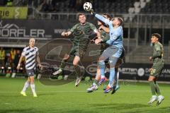 3. Liga; SV Sandhausen - FC Ingolstadt 04; Torchance verpasst Torwart Königsmann Timo (22 SVS) Simon Lorenz (32, FCI) Deniz Zeitler (38, FCI)