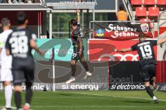 3. Liga - Saison 2024/25 - FC Ingolstadt 04 - SV Wehen Wiesbaden - Der 1:0 Führungstreffer durch Pascal Testroet (Nr.37 - FCI) - jubel - - Mladen Cvjetinovic (Nr.19 - FCI) - Foto: Meyer Jürgen