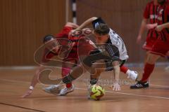 Hallenturnier Gaimersheim - Saison 2025/26 - TSV Baar-Ebenhausen - TSV Ober-u.Unterhaunstadt - Fabio Udella grau Oberhaunstadt - Florian Wild rot Ebenhausen - Foto: Meyer Jürgen