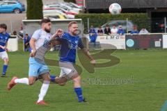 Kreisklasse - Saison 2025/26- TSV Großmehring - SV Oberstimm-  - Maximilian Samweber blau Großmehring - Jonas Weidinger weiss Oberstimm  - Foto: Meyer Jürgen