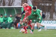 A-Klasse -  Saison 2025/26- TSV Baar/Ebenhausen - SV Manching II - Muhammed Tokmak grün Manching - Matthias Lang rot Ebenhausen - Foto: Meyer Jürgen