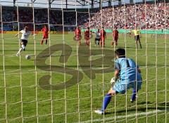 Frauen Fußball - Deutschland - Nordkorea 2:0 - Elfmetertor zum 1:0 durch Kim Kulig