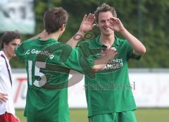 FC Gerolfing - TSV 1880 Wasserburg 5:2 - Michael Rindlbacher und Tobias Hofmeister Tor Jubel