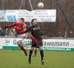 FC Gerolfing - Markt Schwaben - Kopfballduell rechts Viktor Knoll aus Gerolfing