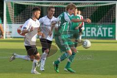 Verbandspokal - FC Gerolfing - BC Aichach - Florian Ihring in Bedrängnis