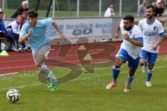 Kreisliga - DJK Ingolstadt - FC Hepberg - Wagner Bastian (blau DJK Ingolstadt) - Özata Muhammed (weiss #4 Hepberg) -  Foto: Jürgen Meyer