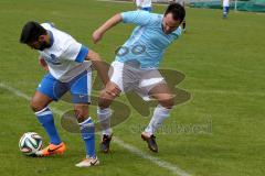 Kreisliga - DJK Ingolstadt - FC Hepberg - Glagla Lucas (blau DJK Ingolstadt) - Özata Muhammed (weiß Hepberg) - Foto: Jürgen Meyer