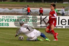 FC Wackerstein-Dünzing - Türk.SV Ingolstadt  - Koestler Thomas Torwart Wackerstein, Camdal Fatih (rot Türkisch) - Foto: Jürgen Meyer