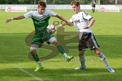 Bezirksliga - SV Manching - TSV Rohrbach -  Geyer Christopher #14 grün Manching - Franke Christian #2 weiss Rohrbach -  Foto: Jürgen Meyer