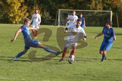 Liga Pokal Kreisliga  - TSV Ober/Unterhaunstadt - SV Kasing -  Christoph Noll weiss Kasing - Simon Bellinghausen blau links Ober/Unterhaunstadt - Foto: Jürgen Meyer