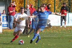 Liga Pokal Kreisliga  - TSV Ober/Unterhaunstadt - SV Kasing -  Thomas Betz weiss Kasing - Dominik Obeth blau Ober/Unterhaunstadt - Foto: Jürgen Meyer