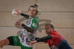 Handball - Bezirksliga - Saison 2026/27 - HC Donau/Paar - TSV Gaimersheim - Graßhof Laurenz rot HC Donau/Paar - Haye Jonas grün Gaimersheim -  Foto: Meyer Jürgen