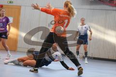 Bezirksoberliga Frauen- Saison 2026/27 - HC Donau/Paar- SpVgg Altenerding - Müller Katharina weiss HC Donau/Paar - Obermair Hanna TW Altenerding - Foto: Meyer Jürgen