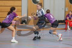 Bezirksoberliga Frauen- Saison 2026/27 - HC Donau/Paar- SpVgg Altenerding - Hübner Melanie weiss HC Donau/Paar - Prem Lena Marie lila Altenerding  - Kübelsbeck Julia lila Altenerding  #5 - Foto: Meyer Jürgen