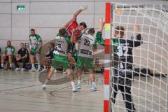 Handball - Bezirksliga - Saison 2026/27 - HC Donau/Paar - TSV Gaimersheim - Schlicht Ulf rot HC Donau/Paar - Oppel Luis #13 Gaimersheim -  Duda Volodymyr #22 Gaimersheim - Pinschmidt Florian TW Gaimersheim - Foto: Meyer Jürgen
