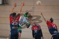 Handball - Bezirksliga - Saison 2026/27 - HC Donau/Paar - TSV Gaimersheim - Graßhof Laurenz rot HC Donau/Paar - Haye Jonas grün Gaimersheim -  Foto: Meyer Jürgen