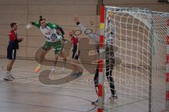 Handball - Bezirksliga - Saison 2026/27 - HC Donau/Paar - TSV Gaimersheim - Haye Jonas grün Gaimersheim - Bleicher Michael TW HC Donau/Paar  -  Foto: Meyer Jürgen