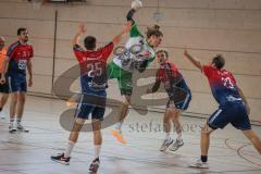 Handball - Bezirksliga - Saison 2026/27 - HC Donau/Paar - TSV Gaimersheim - Graßhof Laurenz rot HC Donau/Paar - Haye Jonas grün Gaimersheim -  Foto: Meyer Jürgen